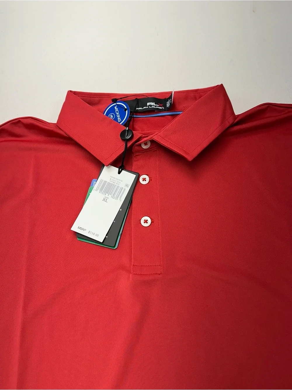 RLX Ralph Lauren Classic Fit Performance Polo Shirt Men's XL Red Golf Wicking
